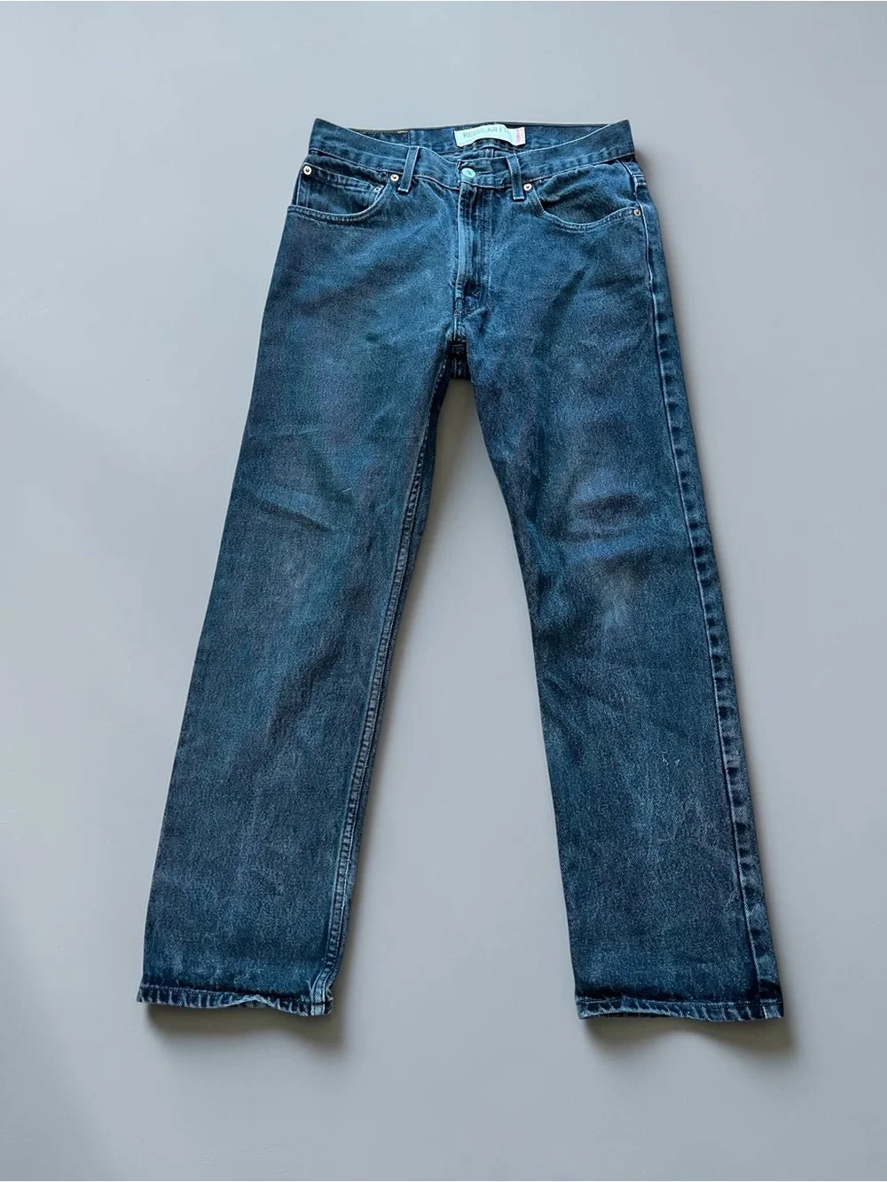 Vintage Y2K Levi's 505 Faded Black Denim Jeans Straight Leg 30x30 (2007)